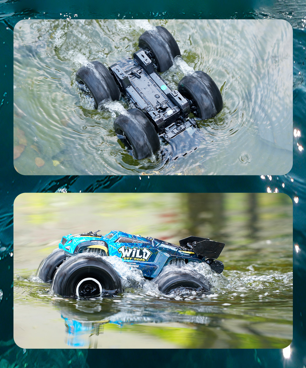 Kids Toys Long Island - 9IMOD RC水陸両用モンスタートラック 4WDリモコンカー 水陸両用車両 デュアルスピード 長距離オフロード