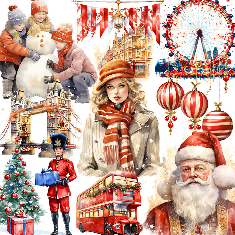 Kids Toys London - 子供のためのロンドンのクリスマスステッカー,工芸品,スクラップブッキング,装飾的な本のステッカー,文房具