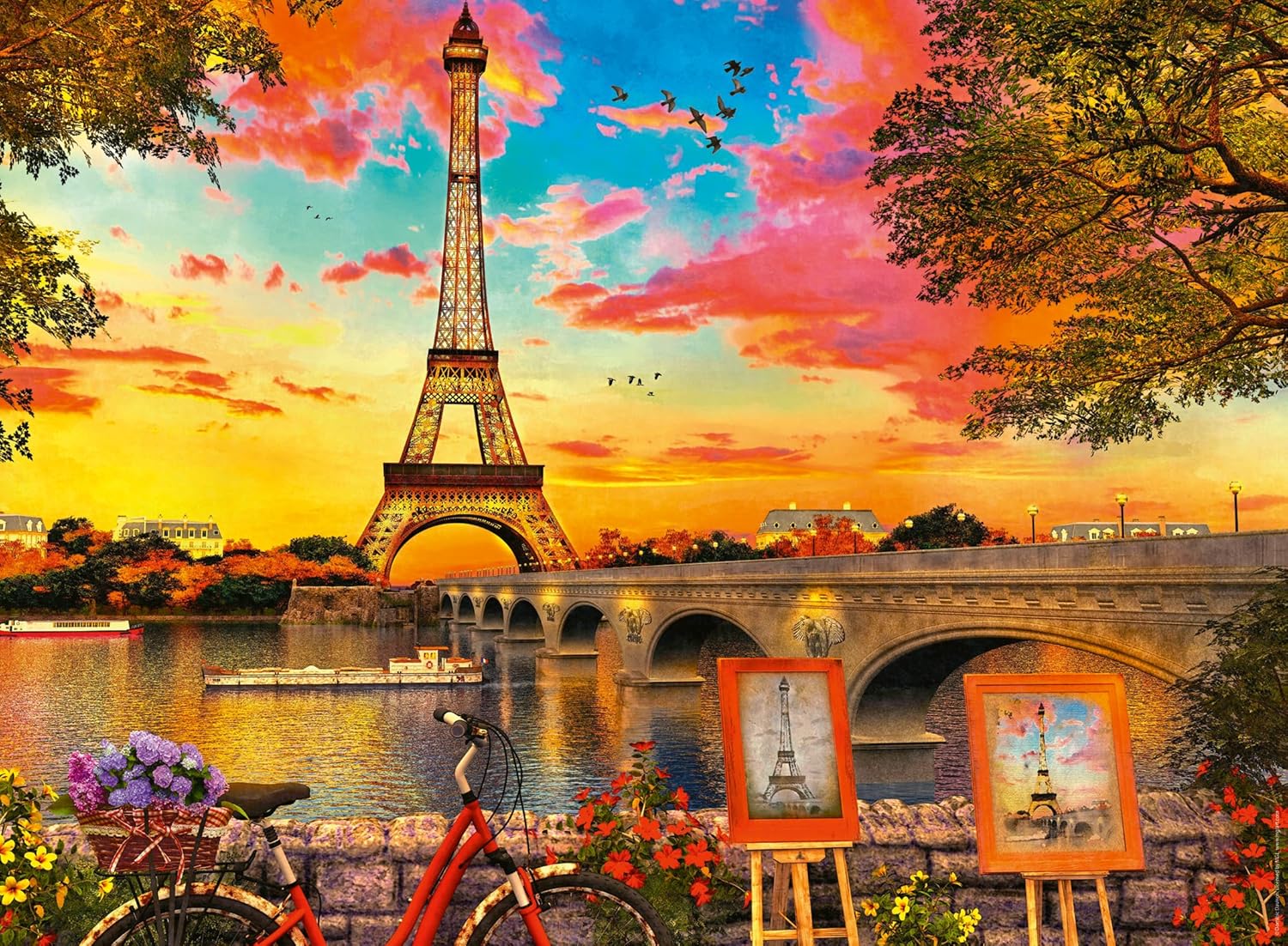 Kids Toys Paris - パリのエッフェル塔の夜 風景パズル ジグソーパズル 120/300/500/1000 ピース 知育玩具