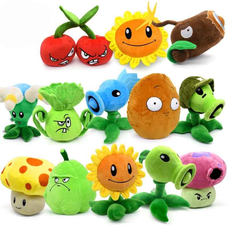 Kids Toys Play - 植物vs.ゾンビ ゲーム周辺機器 ぬいぐるみ PVZ スクワッシュ チェリー