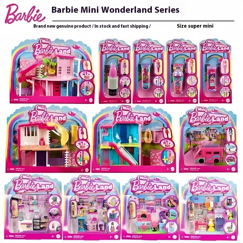 Kids Toys Resale - オリジナルミニバービーランドドールハウスヘアサロンペットブティックスーパーマーケットベーカリー映画館おもちゃ女の子誕生日プレゼント在庫あり