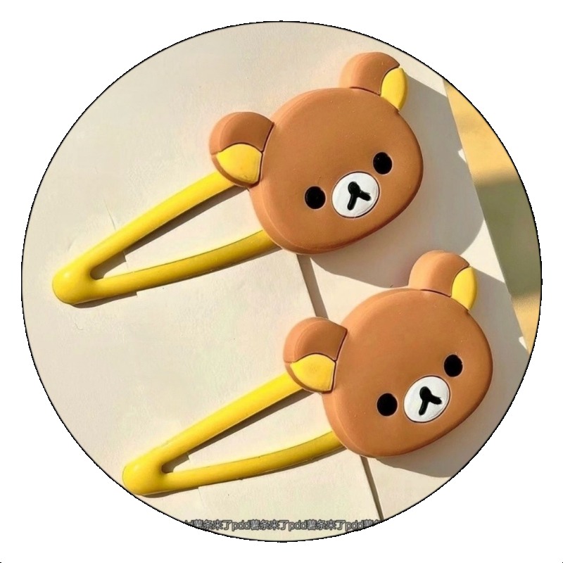 Kids Toys Resale - かわいいリラックマ漫画ヘアクリップ日本韓国スタイル人形前髪ヘアピン甘い女子学生ファッションヘアアクセサリー