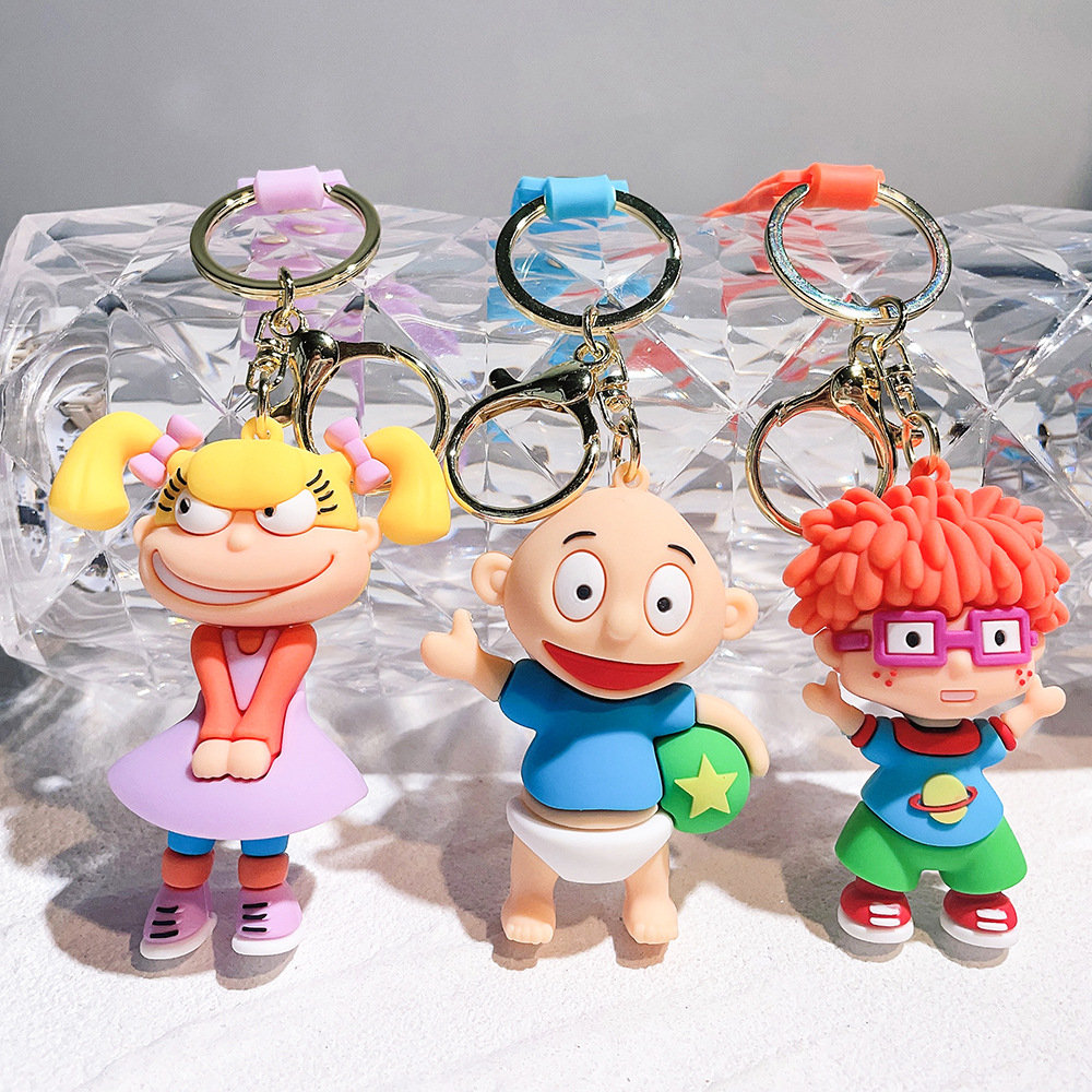 Kids Toys Paris - アニメかわいいラグラッツ・イン・パリいたずらっ子兵士キーホルダー漫画キャラクターかわいいシリコンペンダントハンギングカーキーリングギフト