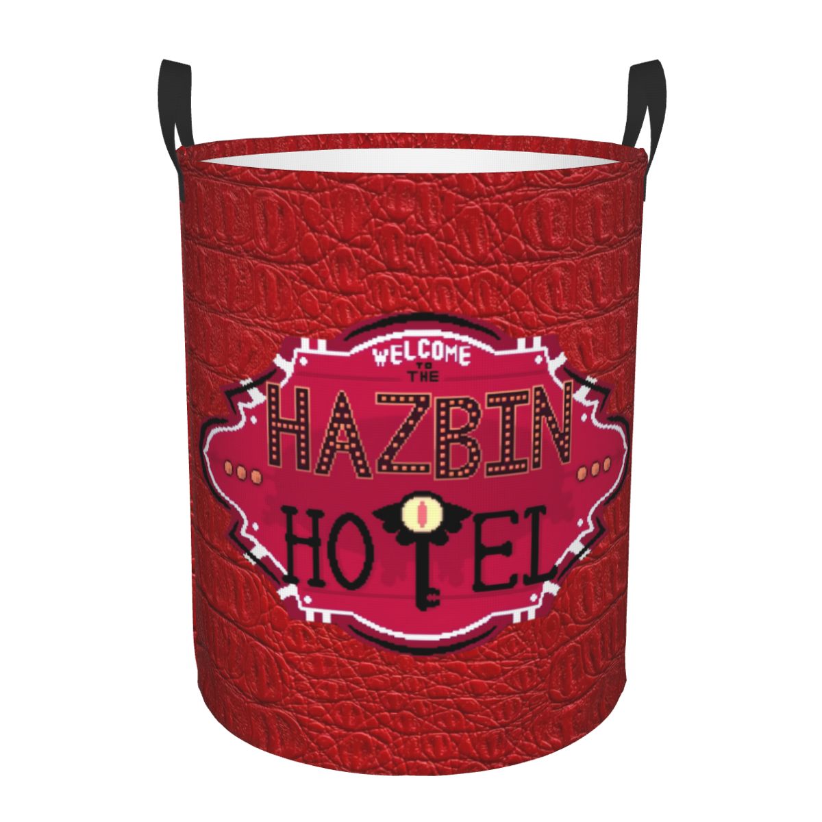 Kids Toys Logo - カスタム Hazbin ホテルロゴランドリーバスケット折りたたみアニメコメディアメリカ洋服かご保育園子供のおもちゃ収納ビン