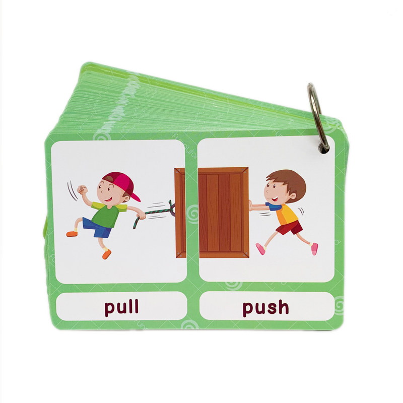 100組の反対語フラッシュカード 英語語彙カード 子供向け  - Kids Toys Idea のレビューと価格
