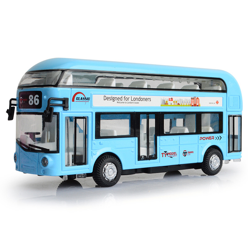 17 センチメートル二階建てロンドンバスサウンド点滅ドアオー - Kids Toys London のレビューと価格