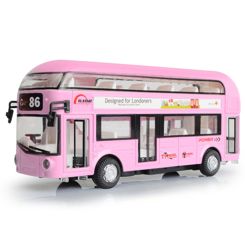 17 センチメートル二階建てロンドンバスサウンド点滅ドアオー - Kids Toys London のレビューと価格