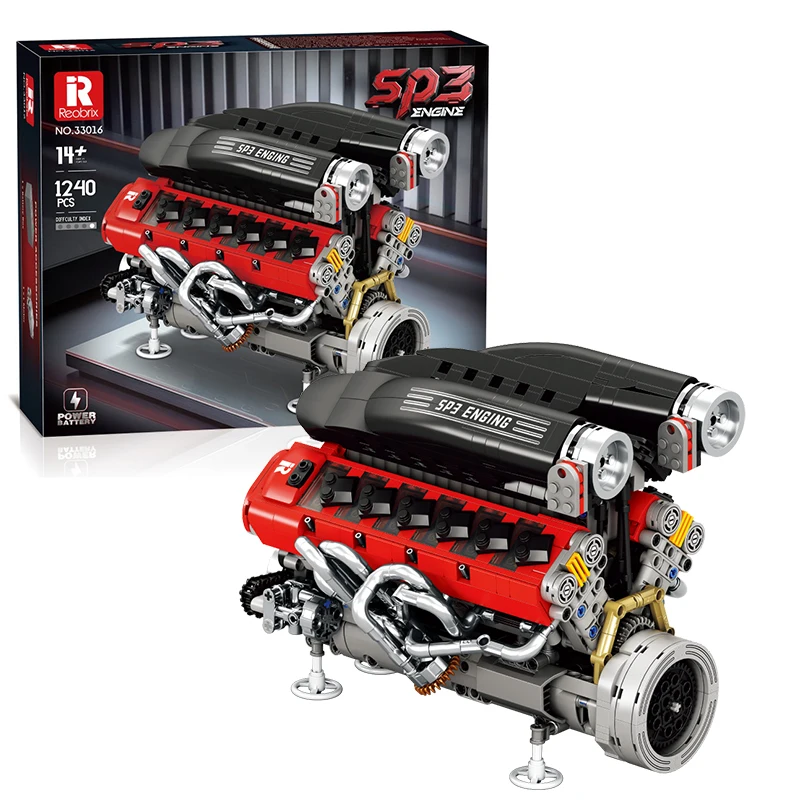 1240ピース 車のエンジン SP3エンジン 12気筒内燃エ - Kids Toys Idea のレビューと価格