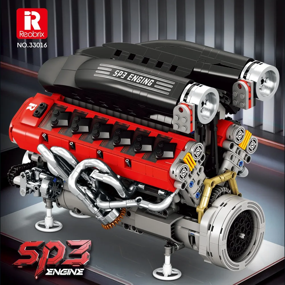 1240ピース 車のエンジン SP3エンジン 12気筒内燃エ - Kids Toys Idea のレビューと価格