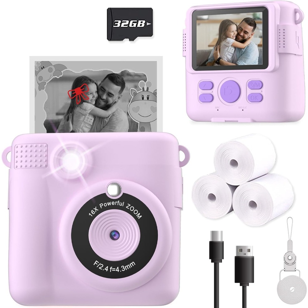 子供用インスタントプリントカメラ、HDデジタルビデオカメラ、 - Kids Toys Videos のレビューと価格