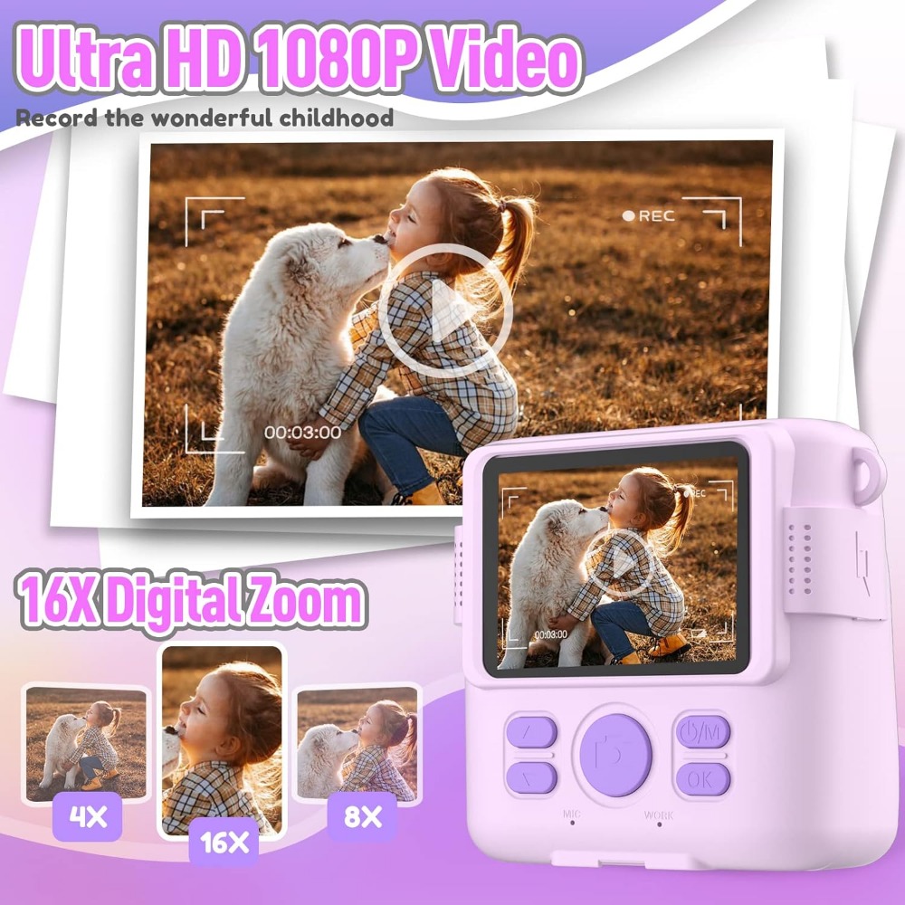 子供用インスタントプリントカメラ、HDデジタルビデオカメラ、 - Kids Toys Videos のレビューと価格
