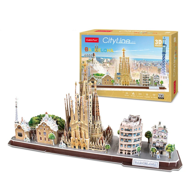 3Dパズルゲーム DIYおもちゃ 紙製ミニチュアモデル 都市 - Kids Toys London のレビューと価格