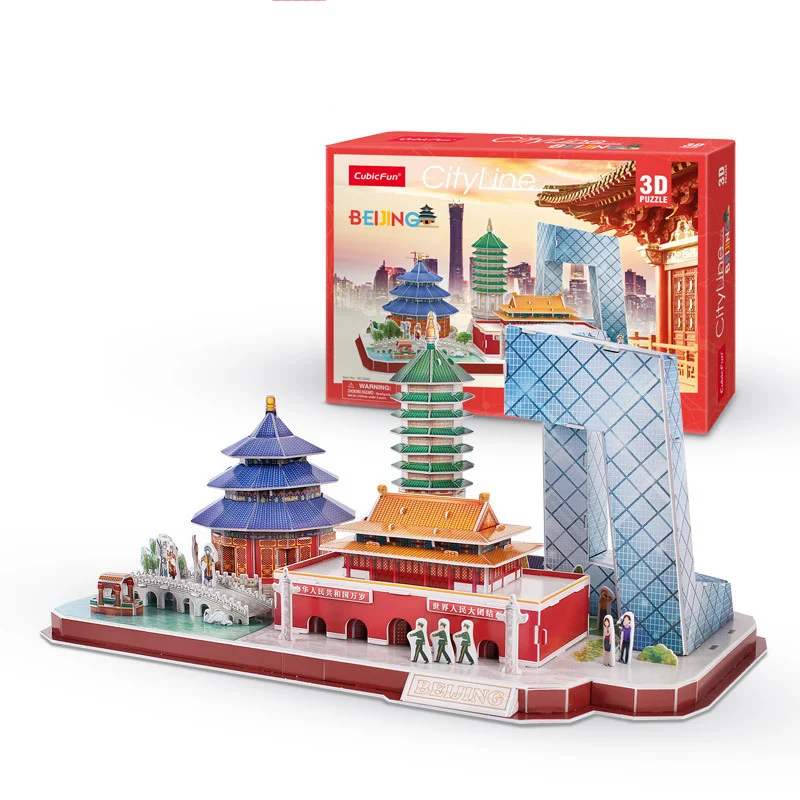 3Dパズルゲーム DIYおもちゃ 紙製ミニチュアモデル 都市 - Kids Toys London のレビューと価格