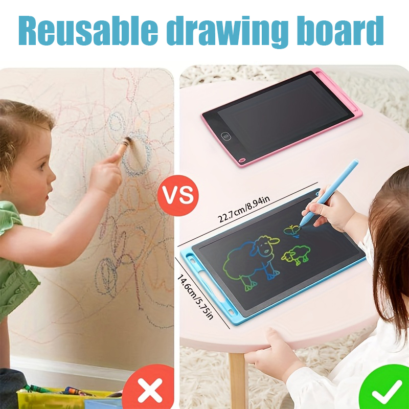 子供用LCDライティングタブレット、8.5インチカラフルお絵 - Kids Toys Xmas のレビューと価格