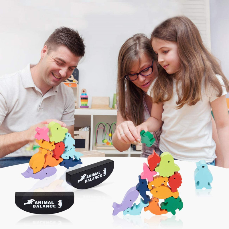 子供のための木製モンテッソーリ教育バランスブロック,恐竜のお - Kids Toys Videos のレビューと価格