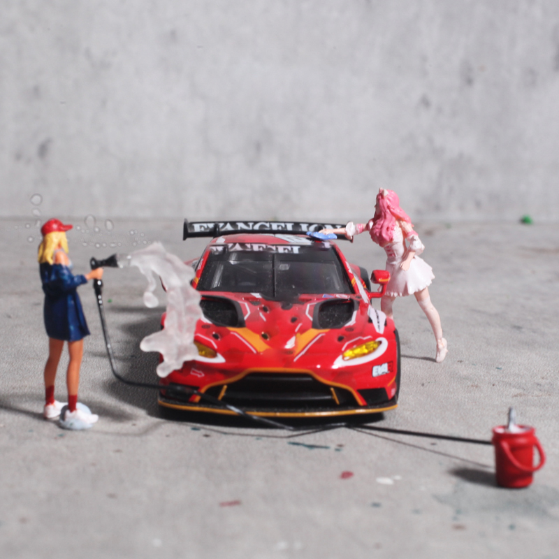 ミニ洗車と修理ガール 1:64 ミニフィギュアシーン装飾砂テ - Kids Toys Resale のレビューと価格