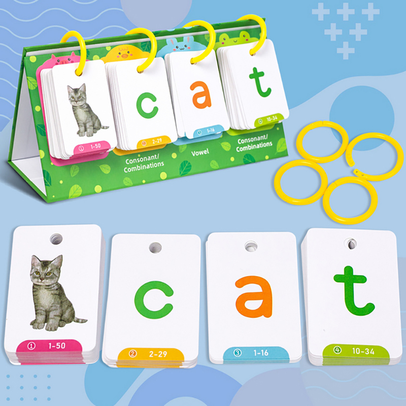 子供モンテッソーリ英単語リストカード CVC 単語フラッシュ - Kids Toys List のレビューと価格