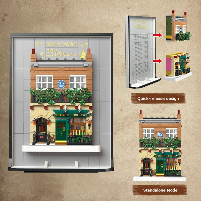 シャーロック・ホームズハウス ビルディングブロック 221B - Kids Toys London のレビューと価格
