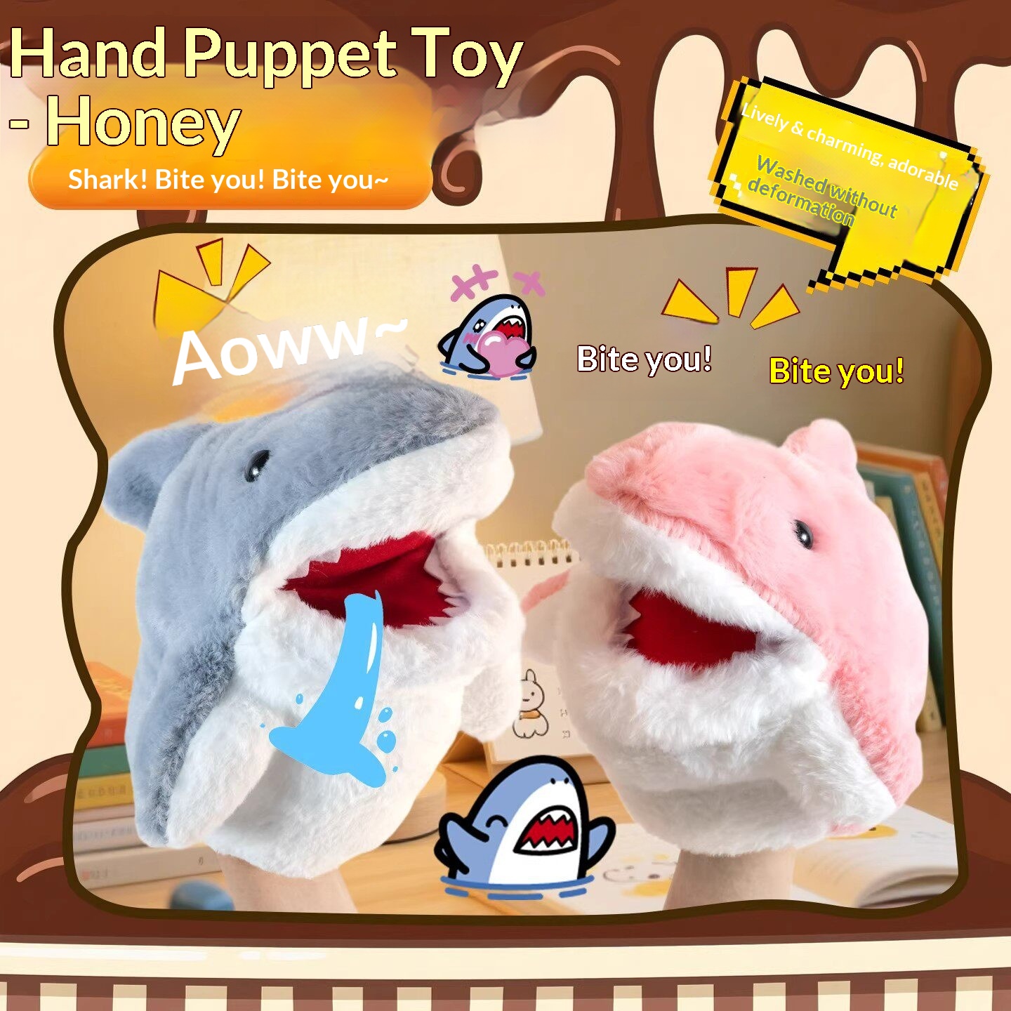 サメハンドパペットぬいぐるみサメアームグローブおもちゃ面白い - Kids Toys Play のレビューと価格