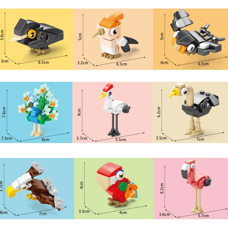 レンガ動物鳥パラダイス カラス オウム オウム イーグル フ - Kids Toys Idea のレビューと価格