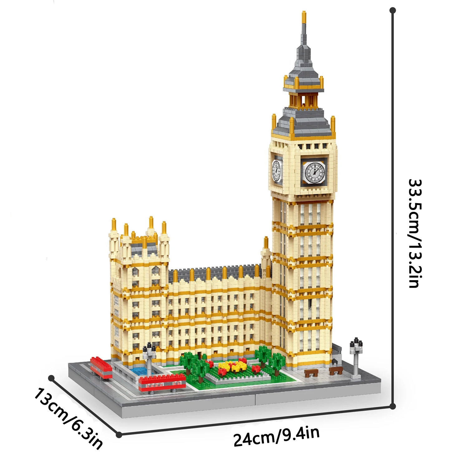 マイクロミニビルディングブロック ビッグベンモデル、エリザベ - Kids Toys London のレビューと価格