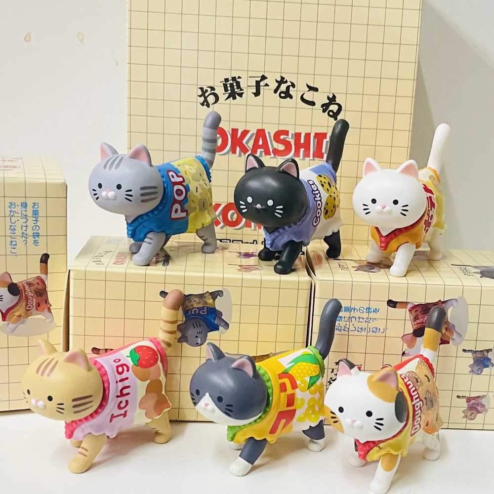 猫がテーマのブラインドボックスキャンディ包装スナックフィギュ - Kids Toys Xmas のレビューと価格